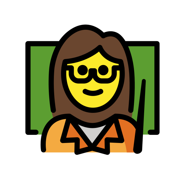 woman teacher transparent PNG icon, color version, 618 by 618 pixels