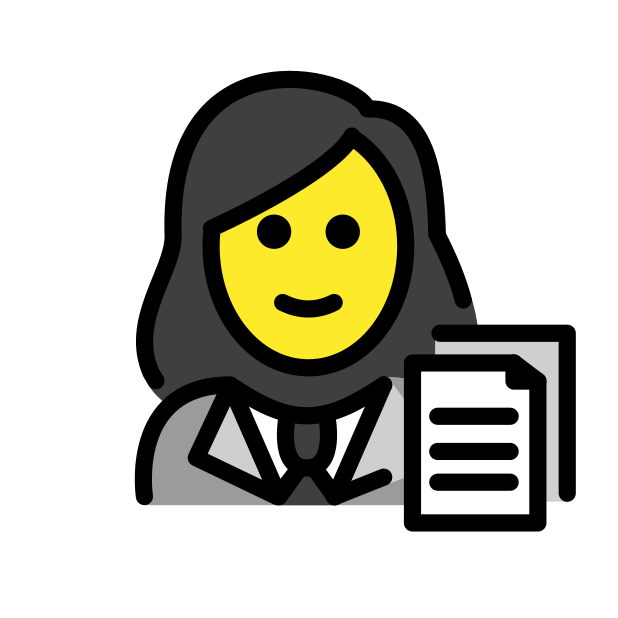 woman office worker transparent PNG icon, color version, 618 by 618 pixels