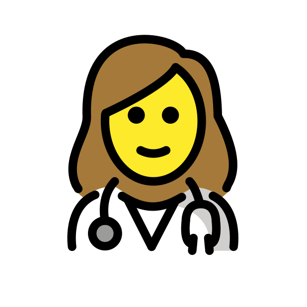woman health worker transparent PNG icon, color version, 618 by 618 pixels