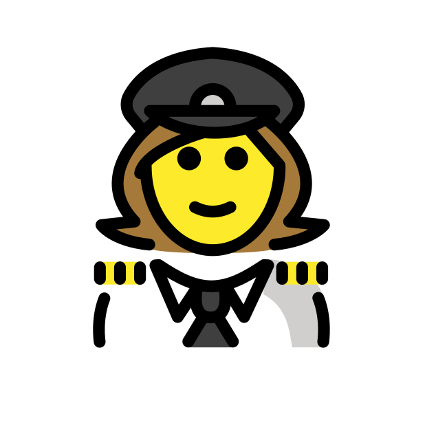 woman pilot transparent PNG icon, color version, 618 by 618 pixels