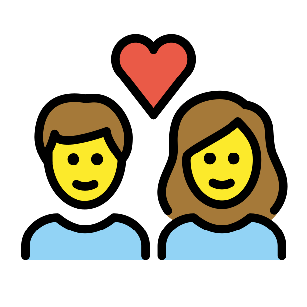 couple with heart: woman, man transparent PNG icon, color version, 618 by 618 pixels