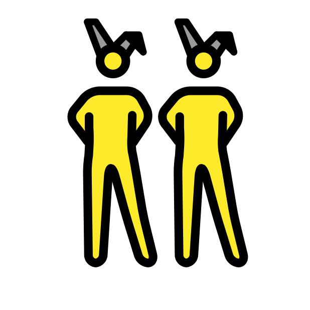 men with bunny ears transparent PNG icon, color version, 618 by 618 pixels