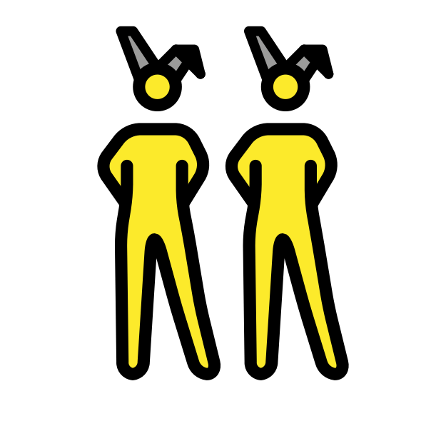 people with bunny ears transparent PNG icon, color version, 618 by 618 pixels
