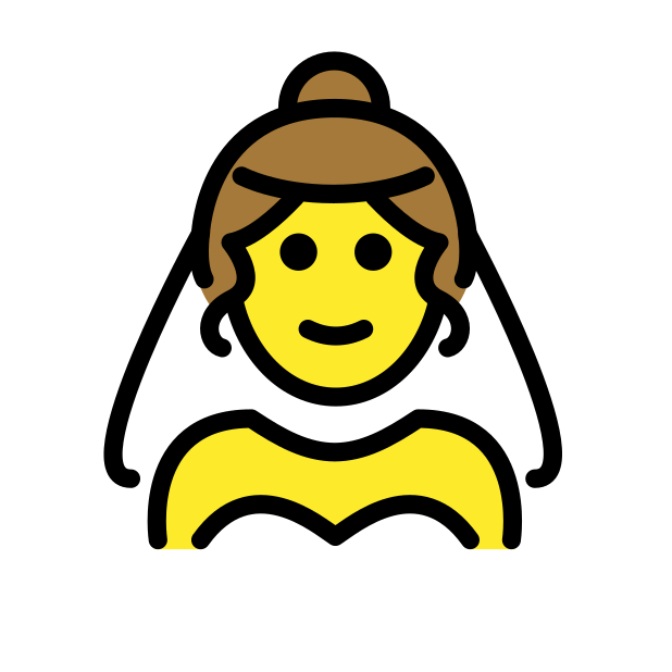 woman with veil transparent PNG icon, color version, 618 by 618 pixels