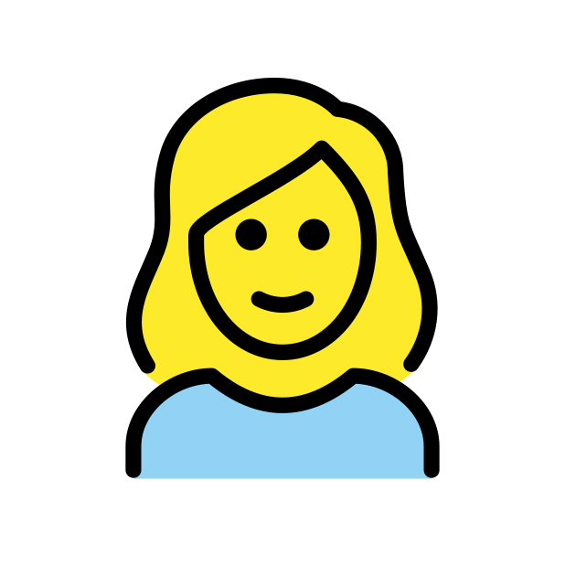 woman: blond hair transparent PNG icon, color version, 618 by 618 pixels