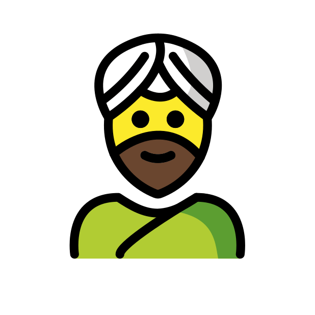 man wearing turban transparent PNG icon, color version, 618 by 618 pixels