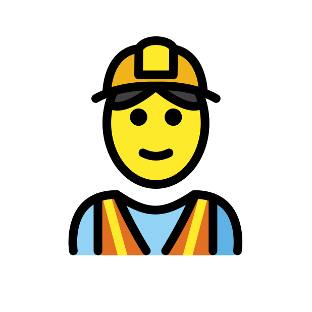 construction worker transparent PNG icon, color version, 618 by 618 pixels