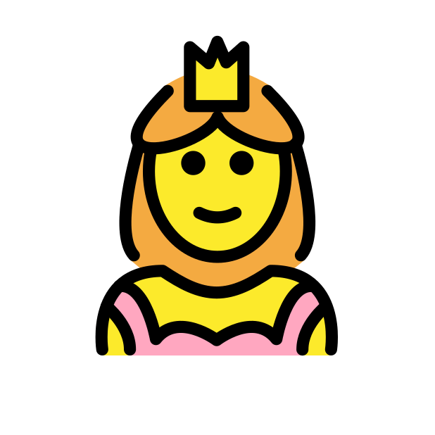 princess transparent PNG icon, color version, 618 by 618 pixels