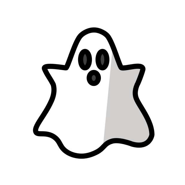 ghost transparent PNG icon, color version, 618 by 618 pixels