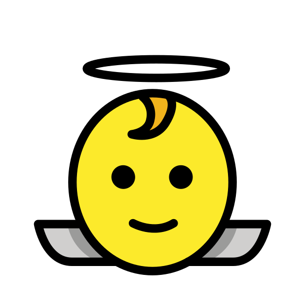 baby angel transparent PNG icon, color version, 618 by 618 pixels