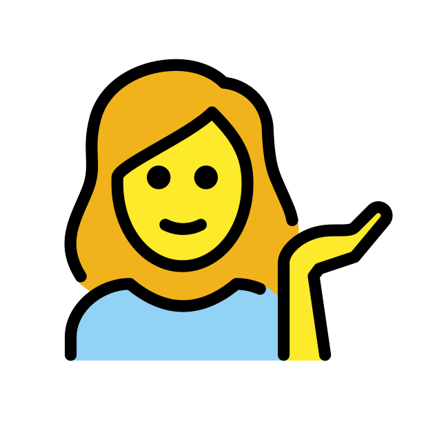 woman tipping hand transparent PNG icon, color version, 618 by 618 pixels