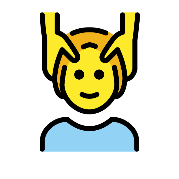 person getting massage transparent PNG icon, color version, 618 by 618 pixels