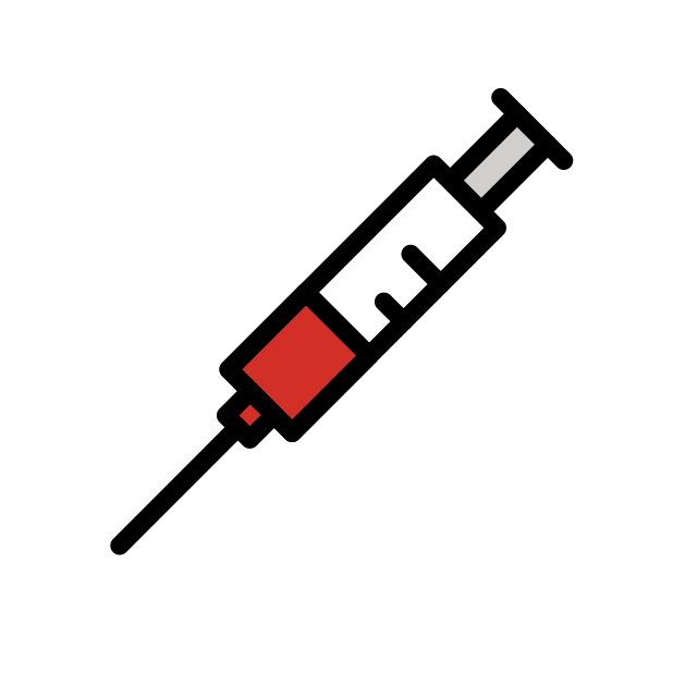 syringe transparent PNG icon, color version, 618 by 618 pixels