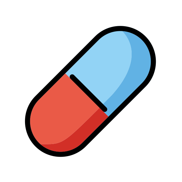 pill transparent PNG icon, color version, 618 by 618 pixels