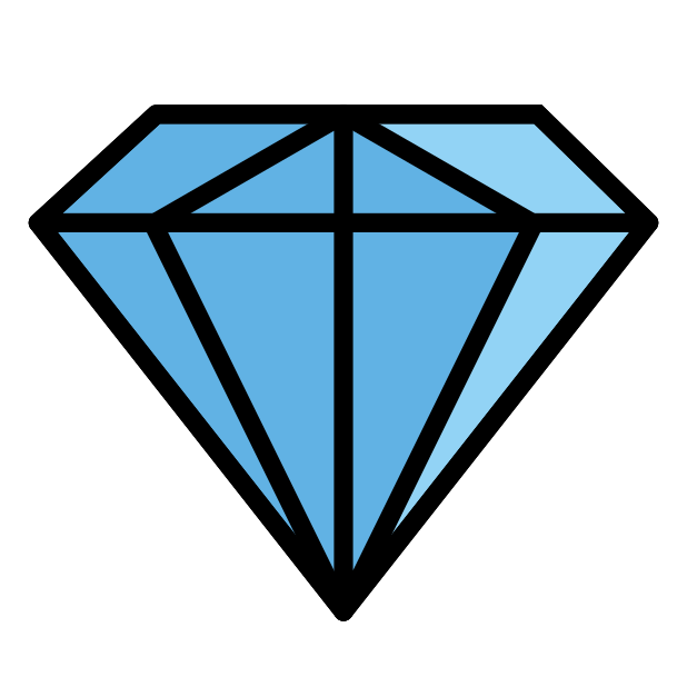 gem stone transparent PNG icon, color version, 618 by 618 pixels