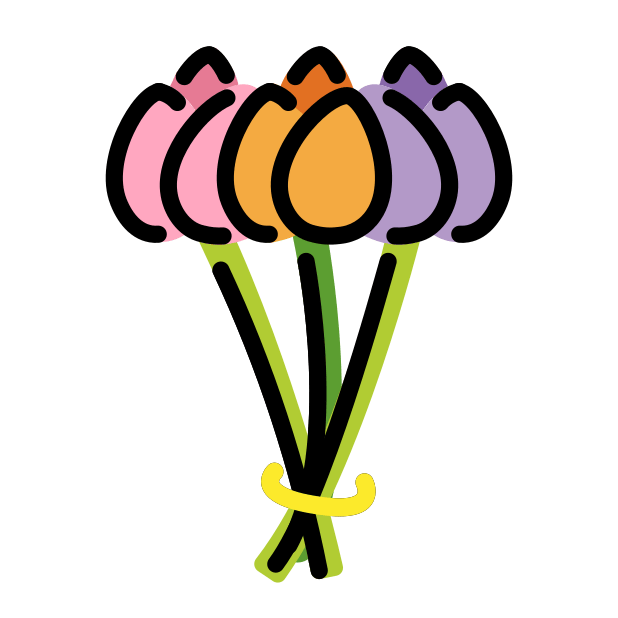 bouquet transparent PNG icon, color version, 618 by 618 pixels