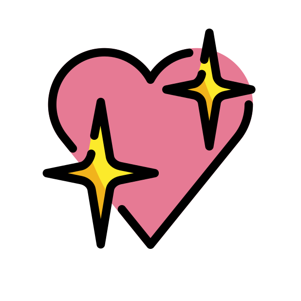 sparkling heart transparent PNG icon, color version, 618 by 618 pixels