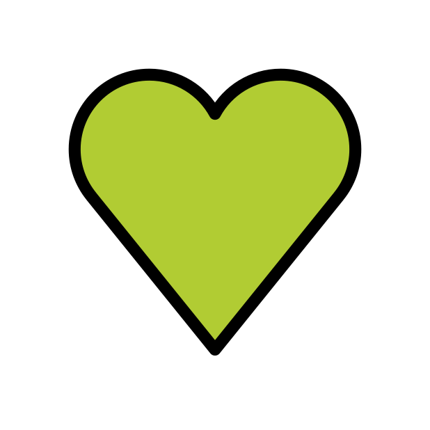 green heart transparent PNG icon, color version, 618 by 618 pixels