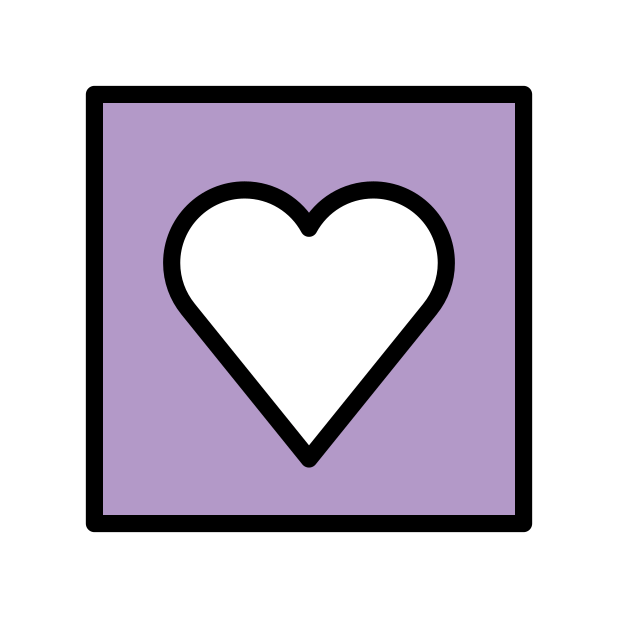 heart decoration transparent PNG icon, color version, 618 by 618 pixels