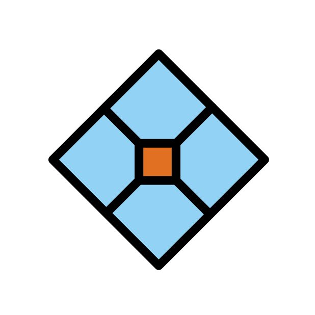 diamond with a dot transparent PNG icon, color version, 618 by 618 pixels