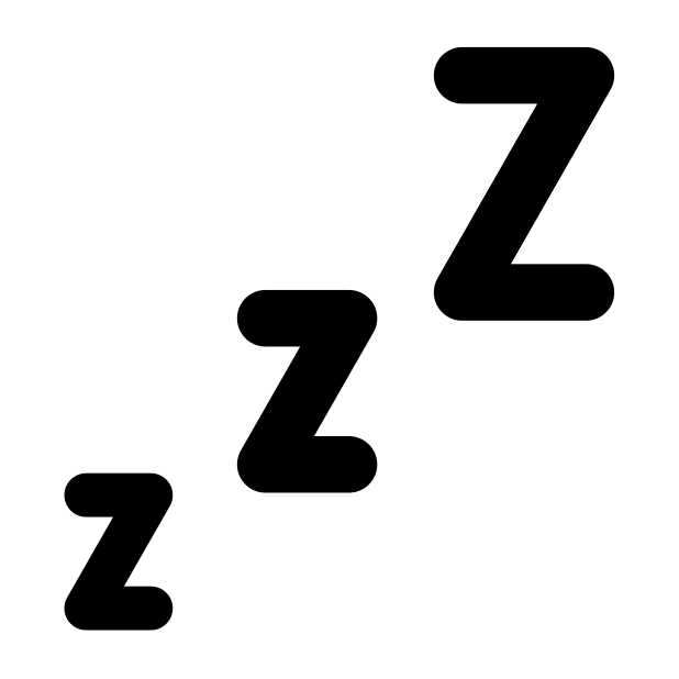 ZZZ transparent PNG icon, color version, 618 by 618 pixels