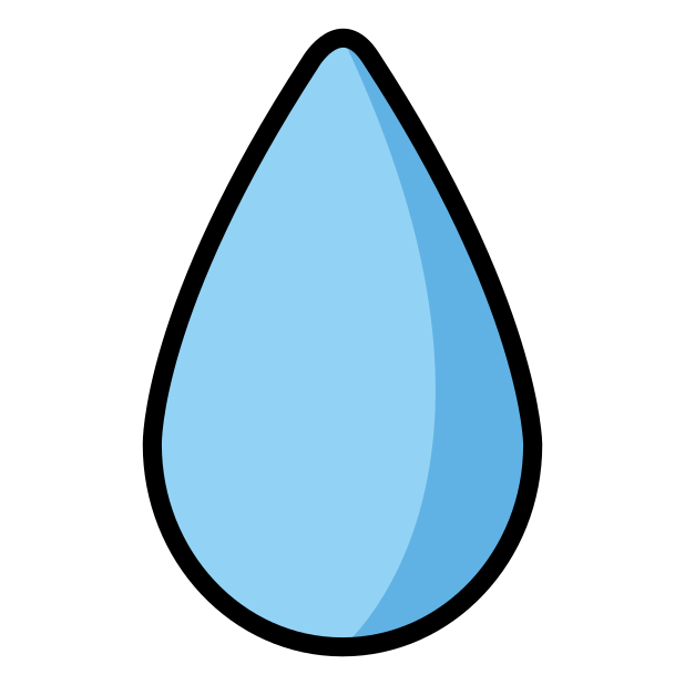 droplet transparent PNG icon, color version, 618 by 618 pixels