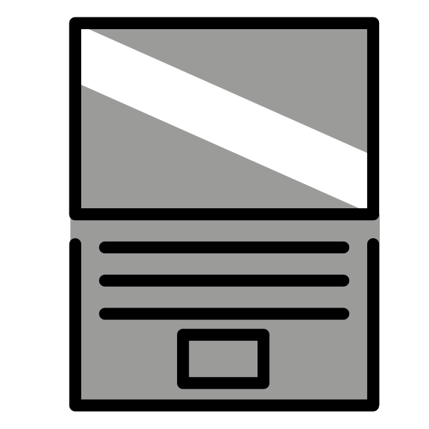 laptop transparent PNG icon, color version, 618 by 618 pixels