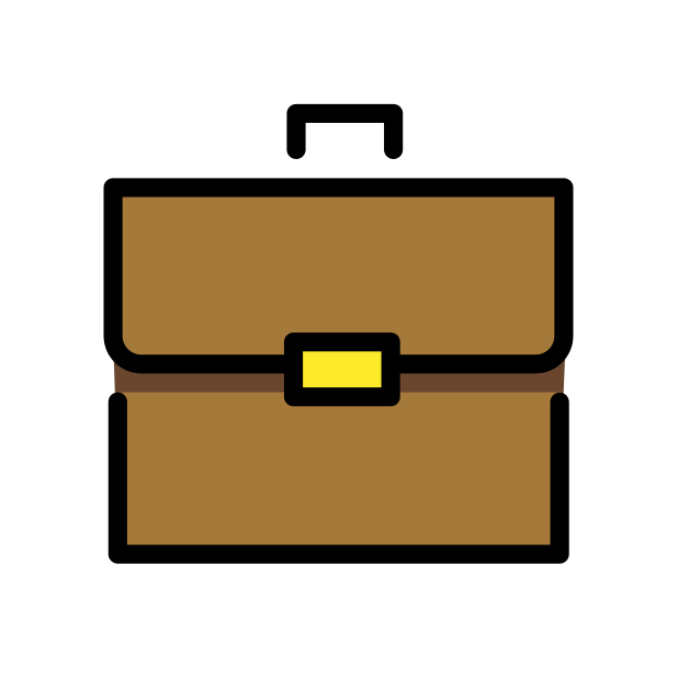 briefcase transparent PNG icon, color version, 618 by 618 pixels