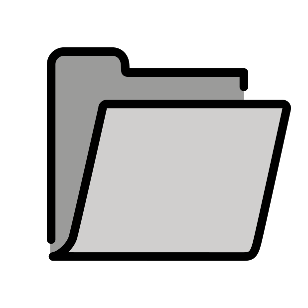 open file folder transparent PNG icon, color version, 618 by 618 pixels