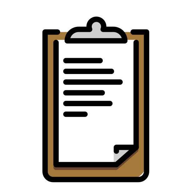 clipboard transparent PNG icon, color version, 618 by 618 pixels