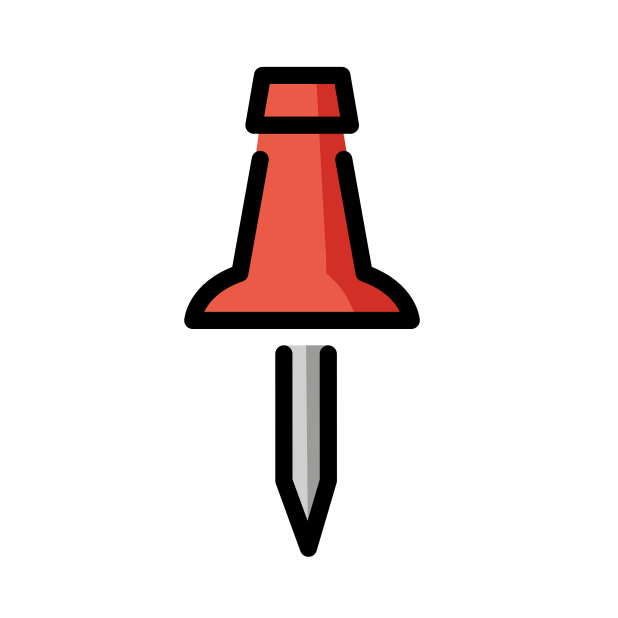 pushpin transparent PNG icon, color version, 618 by 618 pixels