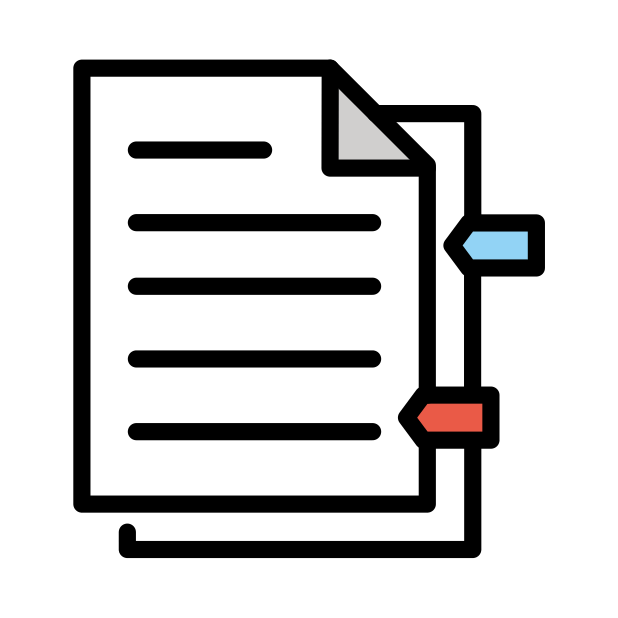 bookmark tabs transparent PNG icon, color version, 618 by 618 pixels