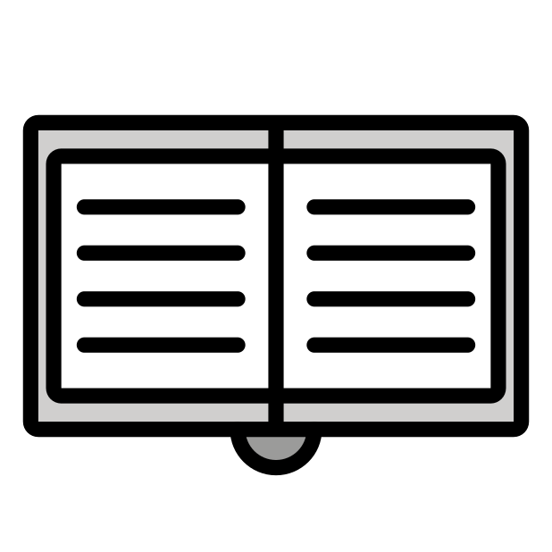 open book transparent PNG icon, color version, 618 by 618 pixels