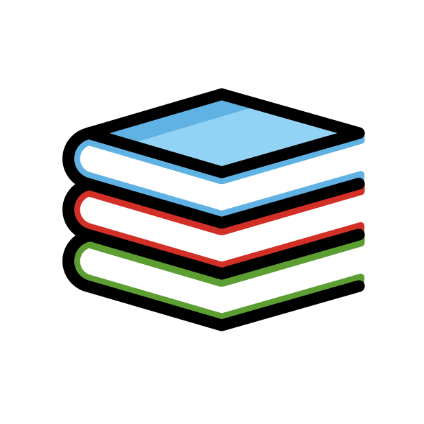 books transparent PNG icon, color version, 618 by 618 pixels