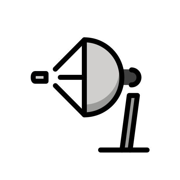 satellite antenna transparent PNG icon, color version, 618 by 618 pixels