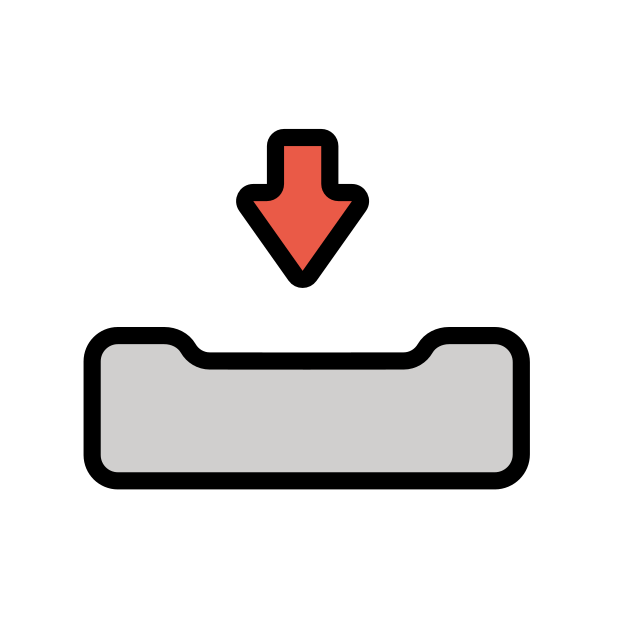 inbox tray transparent PNG icon, color version, 618 by 618 pixels