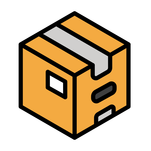 package transparent PNG icon, color version, 618 by 618 pixels