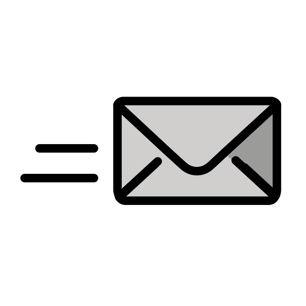 incoming envelope transparent PNG icon, color version, 618 by 618 pixels