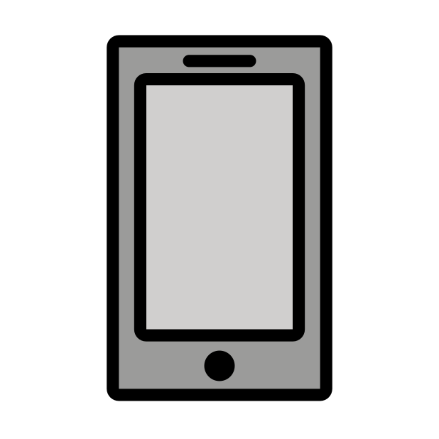 mobile phone transparent PNG icon, color version, 618 by 618 pixels