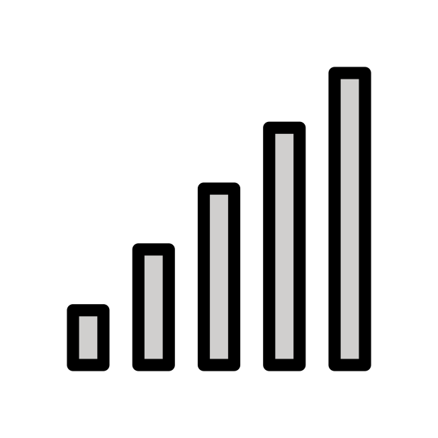 antenna bars transparent PNG icon, color version, 618 by 618 pixels