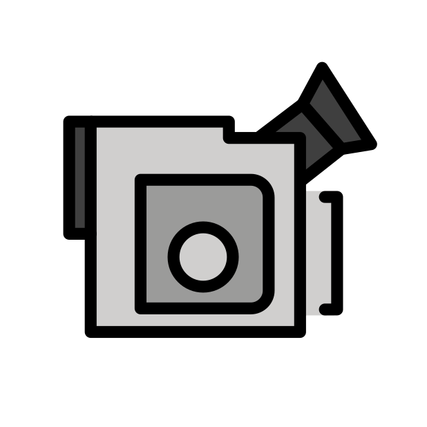video camera transparent PNG icon, color version, 618 by 618 pixels