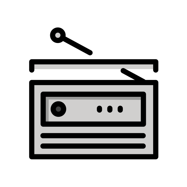 radio transparent PNG icon, color version, 618 by 618 pixels
