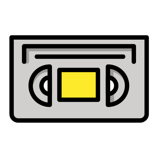 videocassette transparent PNG icon, color version, 618 by 618 pixels