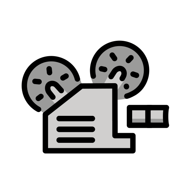 film projector transparent PNG icon, color version, 618 by 618 pixels