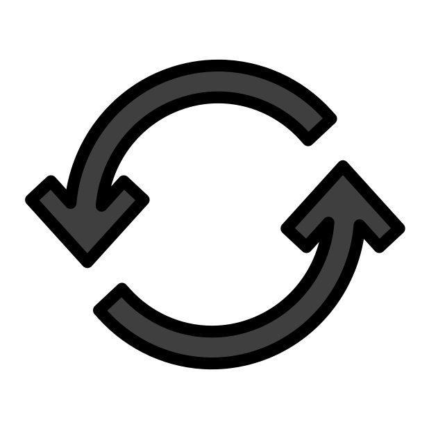 counterclockwise arrows button transparent PNG icon, color version, 618 by 618 pixels