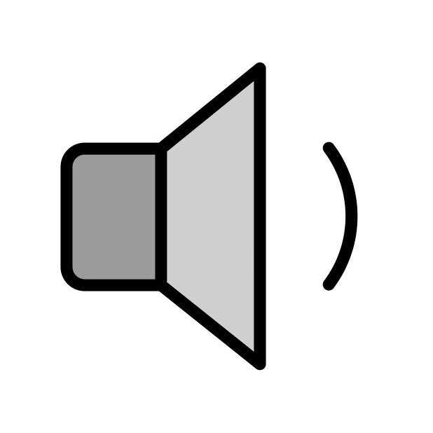 speaker low volume transparent PNG icon, color version, 618 by 618 pixels