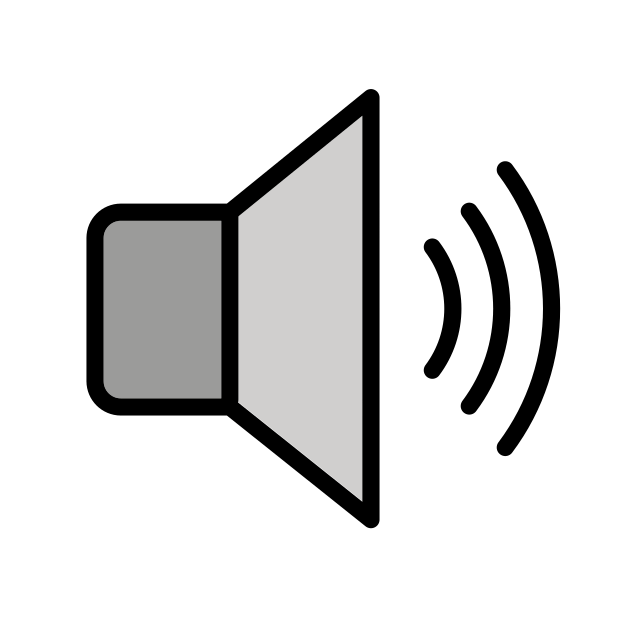 speaker high volume transparent PNG icon, color version, 618 by 618 pixels