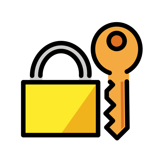 locked with key transparent PNG icon, color version, 618 by 618 pixels