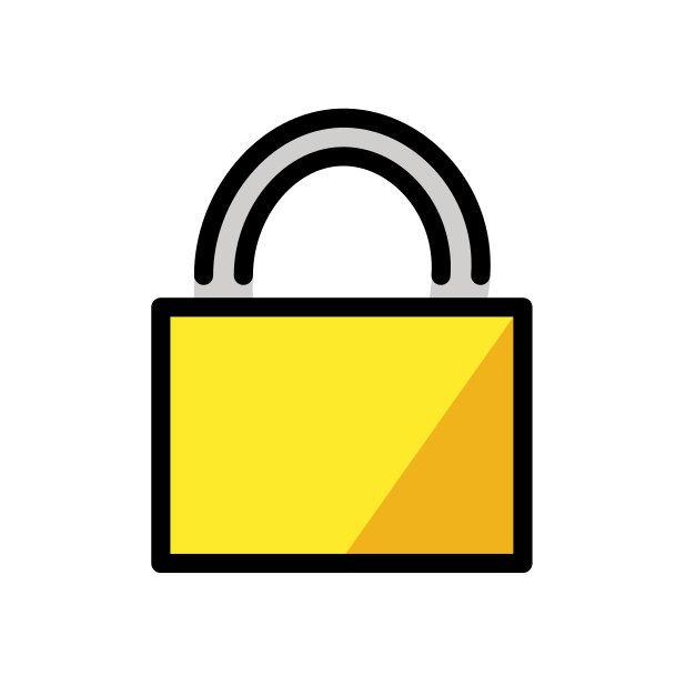 locked transparent PNG icon, color version, 618 by 618 pixels