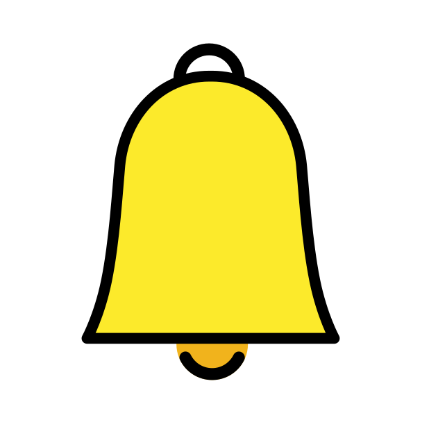 bell transparent PNG icon, color version, 618 by 618 pixels